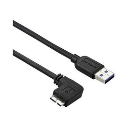 StarTech Cable USB 3.0 Micro-USB B Angular Hembra a USB A Macho 0.5m 5 Gbit/s Negro - Slim