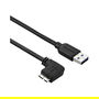 StarTech Cable USB 3.0 Micro-USB B Angular Hembra a USB A Macho 0.5m 5 Gbit/s Negro - Slim