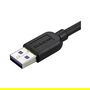 StarTech Cable USB 3.0 Micro-USB B Angular Hembra a USB A Macho 0.5m 5 Gbit/s Negro - Slim