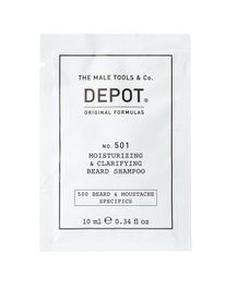 500 Beard & Mustache Specifics No. 501, Provitamina B5, Champú para barba, Hidratante y clarificante, 10 ml