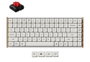 Keychron K3U-Q1Z Teclado Gaming 75% Red Switch RGB Blanco
