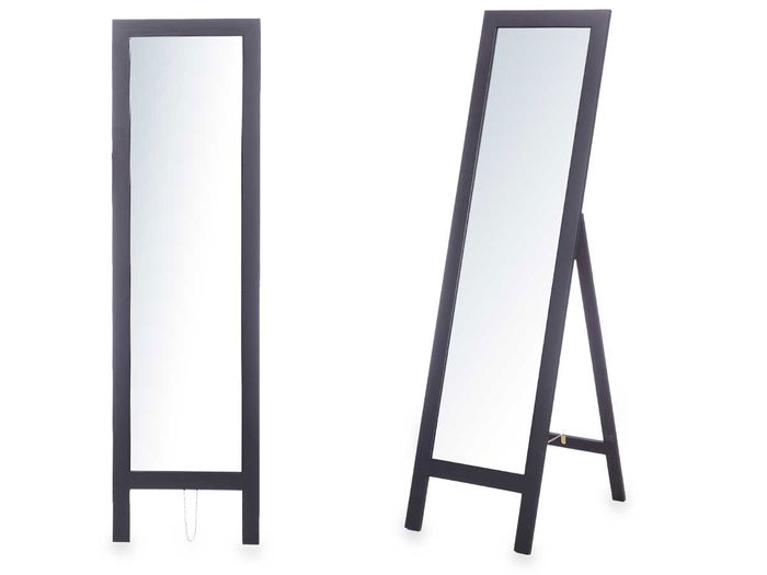Giftdecor Espejo de Pie con Estructura de Madera, 40 x 145 cm, Color Negro