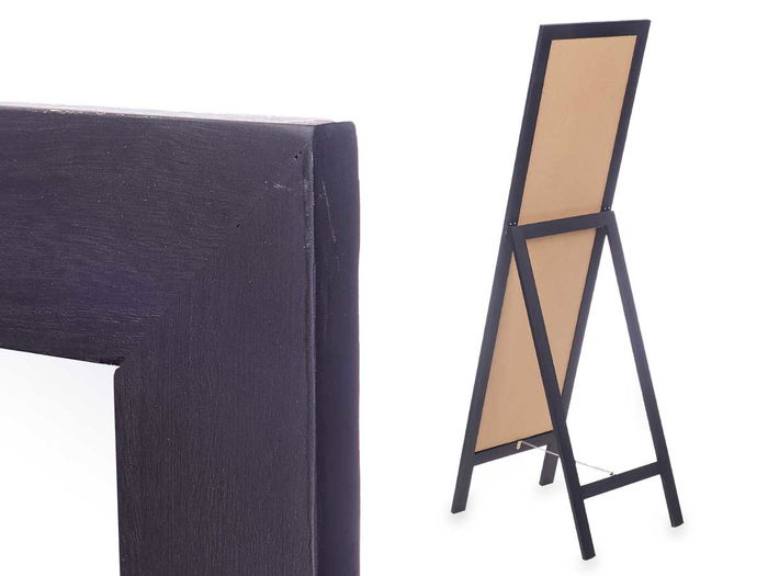 Giftdecor Espejo de Pie con Estructura de Madera, 40 x 145 cm, Color Negro