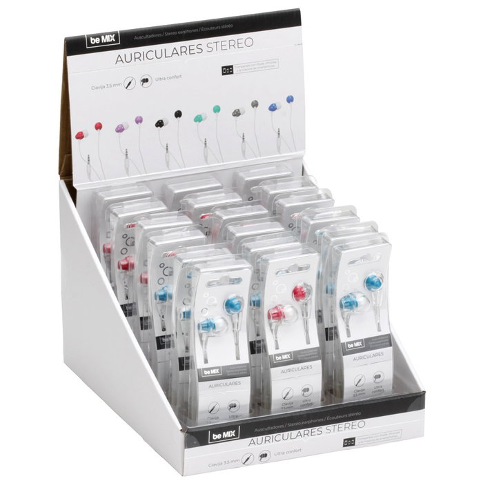 Be Mix Auriculares Clásicos Enceinte para iPad, iPhone y Smartphones con Cable 3.5mm