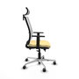 PIQUERAS Y CRESPO Silla de oficina Haches con mecanismo Sincro/Traslack, Crema y Blanco