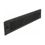 DeLOCK Panel pasacables con cepillo 2U 19 pulgadas negro