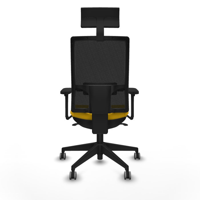 PIQUERAS Y CRESPO Silla de oficina Horna con mecanismo Sincro, Amarillo y Negro PIQUERAS Y CRESPO Silla de oficina Horna con mecanismo Sincro, Amarillo y Negro