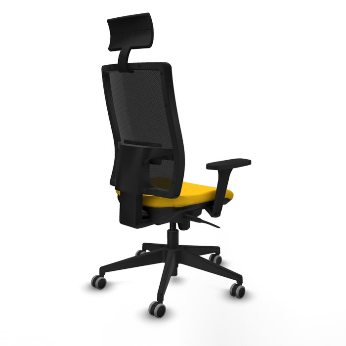 PIQUERAS Y CRESPO Silla de oficina Horna con mecanismo Sincro, Amarillo y Negro PIQUERAS Y CRESPO Silla de oficina Horna con mecanismo Sincro, Amarillo y Negro