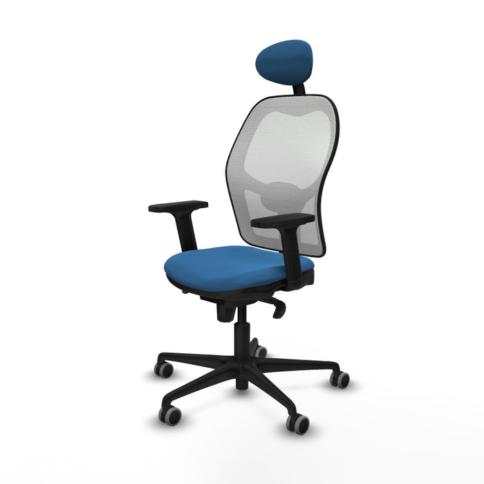 PIQUERAS Y CRESPO Silla de oficina Jorquera con mecanismo Sincro, Azul claro y Blanco PIQUERAS Y CRESPO Silla de oficina Jorquera con mecanismo Sincro, Azul claro y Blanco