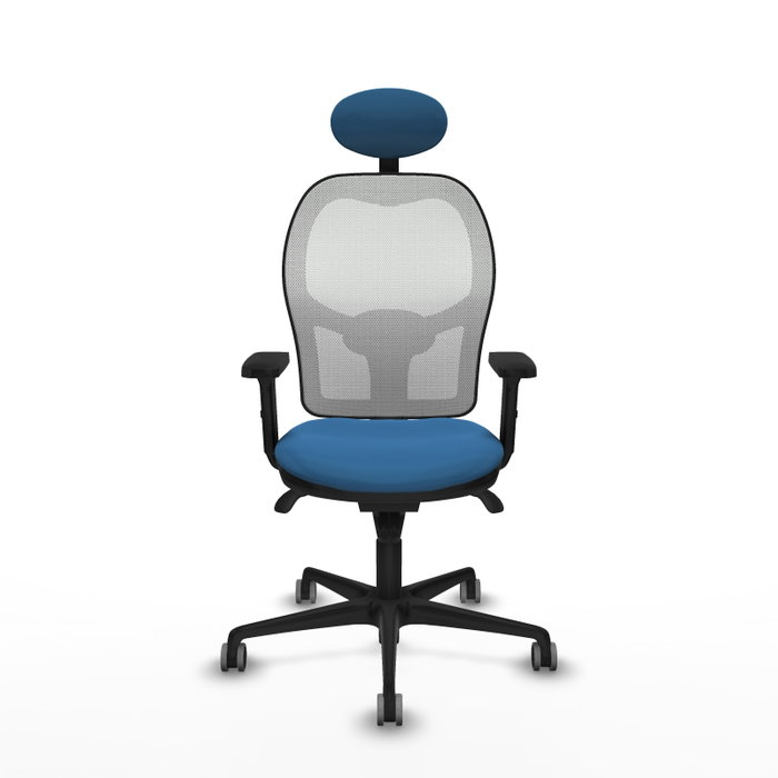 PIQUERAS Y CRESPO Silla de oficina Jorquera con mecanismo Sincro, Azul claro y Blanco PIQUERAS Y CRESPO Silla de oficina Jorquera con mecanismo Sincro, Azul claro y Blanco