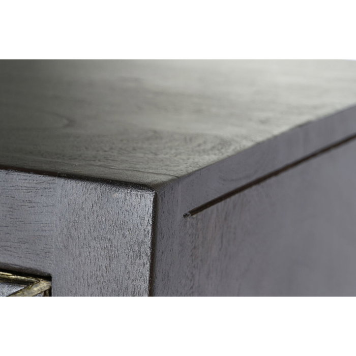 DKD Home Decor Armario Acacia y Metal ROMBO GOLD Marrón Oscuro DKD Home Decor Armario Acacia y Metal ROMBO GOLD Marrón Oscuro