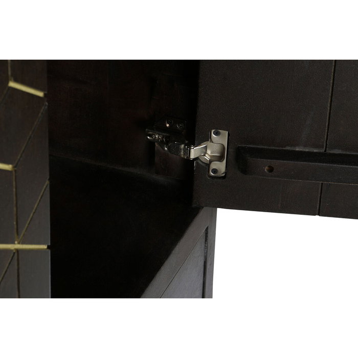 DKD Home Decor Armario Acacia y Metal ROMBO GOLD Marrón Oscuro DKD Home Decor Armario Acacia y Metal ROMBO GOLD Marrón Oscuro