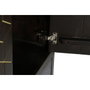 DKD Home Decor Armario Acacia y Metal ROMBO GOLD Marrón Oscuro