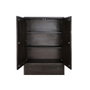 DKD Home Decor Armario Acacia y Metal ROMBO GOLD Marrón Oscuro