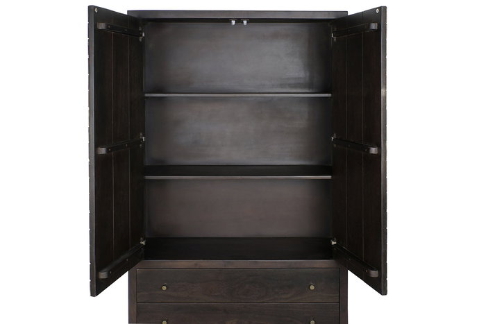 DKD Home Decor Armario Rombo gold Moderno Marron Oscuro Dorado 40 x 175 x 100 cm