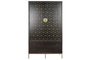 DKD Home Decor Armario Rombo gold Moderno Marron Oscuro Dorado 40 x 175 x 100 cm
