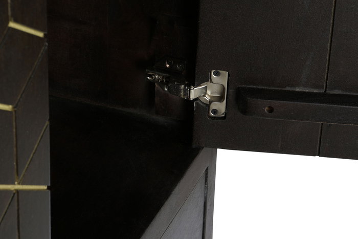 DKD Home Decor Armario Rombo gold Moderno Marron Oscuro Dorado 40 x 175 x 100 cm