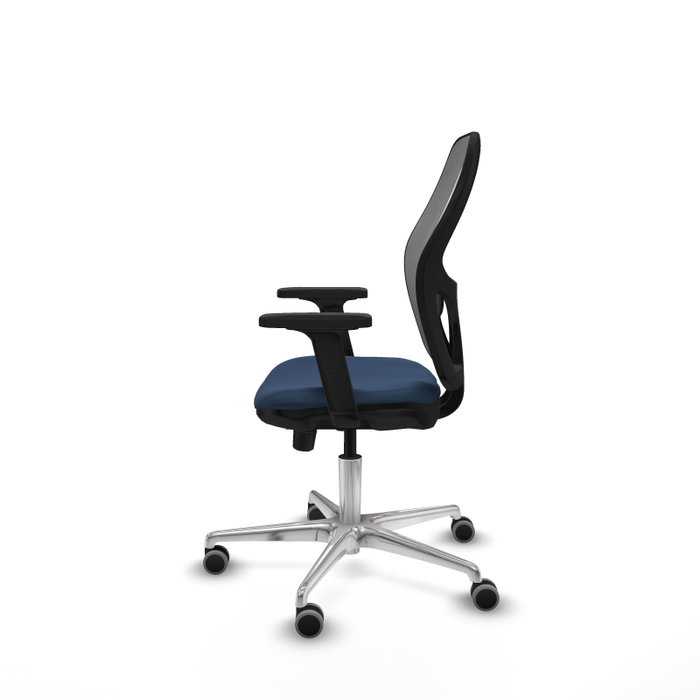 PIQUERAS Y CRESPO Silla de oficina Jorquera con mecanismo Sincro/Traslack, Azul marino y Gris