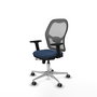 PIQUERAS Y CRESPO Silla de oficina Jorquera con mecanismo Sincro/Traslack, Azul marino y Gris