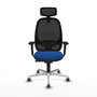 PIQUERAS Y CRESPO Silla de oficina Cilanco con mecanismo Sincro, Azul y Negro