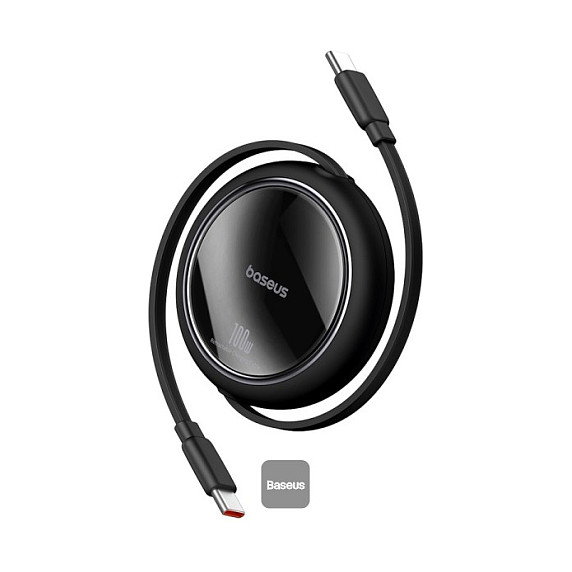 Baseus Free2Pull Mini Cable de Carga USB-C a USB-C 60W 1m Negro