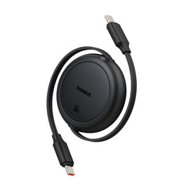 Baseus Free2Pull Mini Cable de Carga USB-C a USB-C 60W 1m Negro