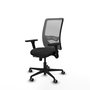 PIQUERAS Y CRESPO Silla de oficina Zulema con mecanismo Sincro/Traslack, Negro y Gris
