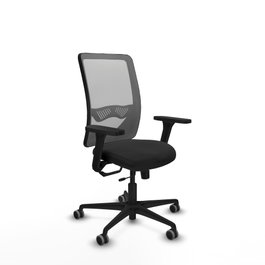 PIQUERAS Y CRESPO Silla de oficina Zulema con mecanismo Sincro/Traslack, Negro y Gris