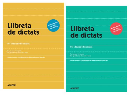 Additio Libreta de dictados catalán secundaria 64 páginas