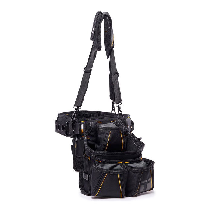 Toughbuilt Set Cinturón con Tirantes Pro Encofrador 25 Bolsillos para Cinturas de 81-121cm