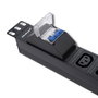Qoltec Regleta PDU para armario RACK 19 pulg 1U 10A 8xIEC C13 2m