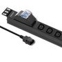 Qoltec Regleta PDU para armario RACK 19 pulg 1U 10A 8xIEC C13 2m