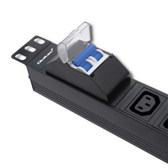 Qoltec Regleta PDU para armario RACK 19 pulg 1U 10A 8xIEC C13 2m