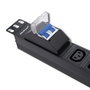 Qoltec Regleta PDU para armario RACK 19 pulg 1U 10A 8xIEC C13 2m