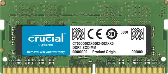Crucial Memoria 32 GB DDR4 3200 MHz SO-DIMM CT32G4SFD832A Crucial Memoria 32 GB DDR4 3200 MHz SO-DIMM CT32G4SFD832A