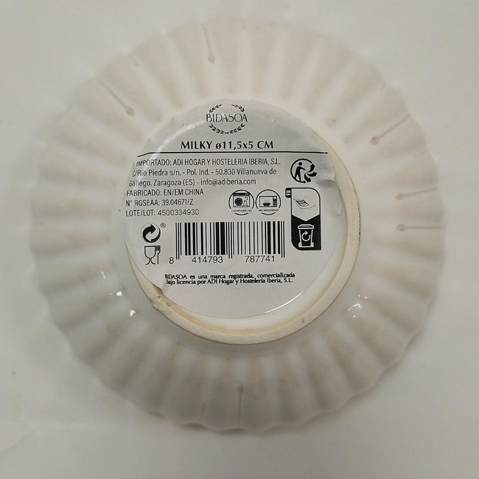 Bidasoa Bol Milky Blanco con Relieve Bidasoa Bol Milky Blanco con Relieve