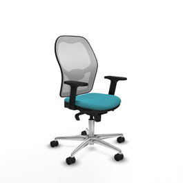 PIQUERAS Y CRESPO Silla de oficina Jorquera Turquesa y Blanco