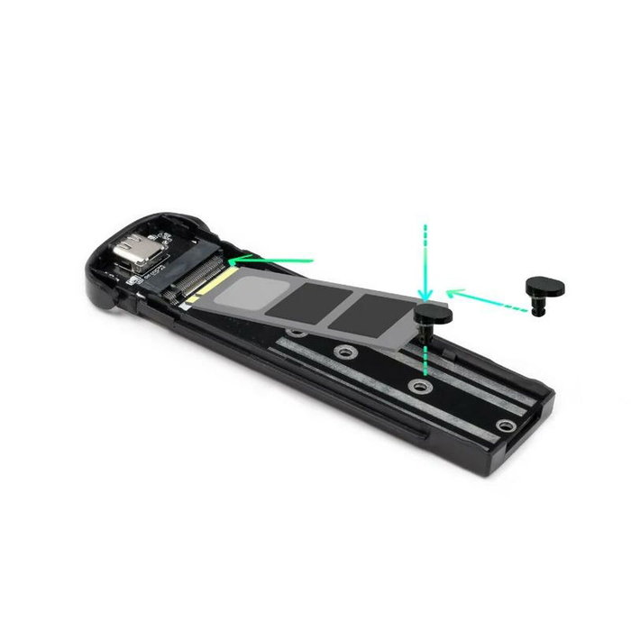 Tooq Caja Externa para SSD M.2 NVMe TQE-2201R, Rojo