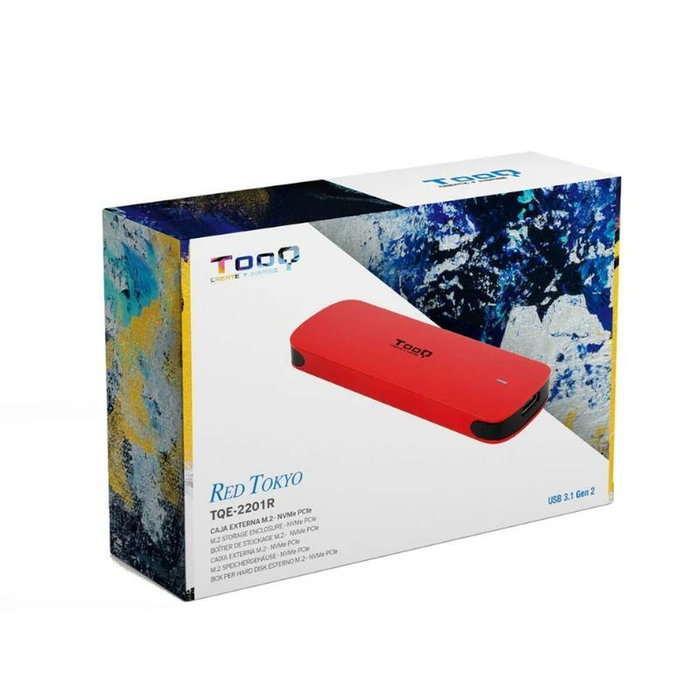 Tooq Caja Externa para SSD M.2 NVMe TQE-2201R, Rojo
