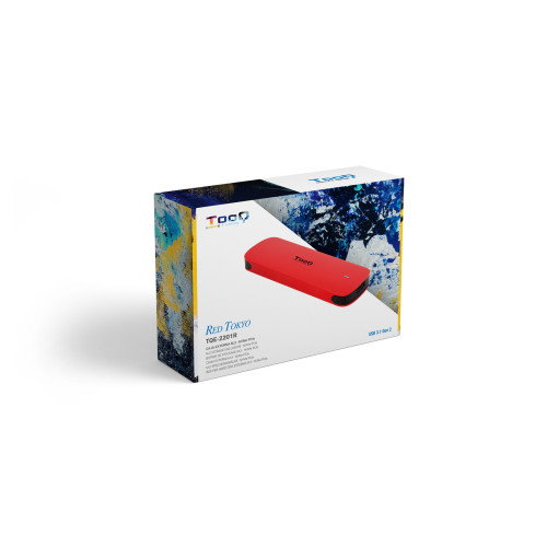 Tooq Caja externa SSD M.2 NVMe TQE-2201R Rojo Aluminio