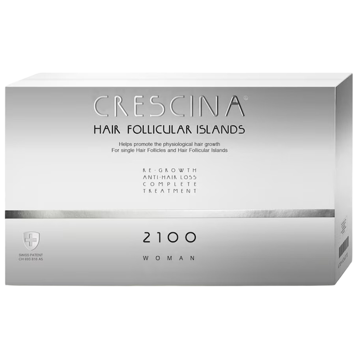Crescina Follicular Islands 2100, Para la estimulación del crecimiento, Sérum de Tratamiento en Ampollas, Para el cuero cabelludo, Para mujeres, 10 +10 pzs Crescina Follicular Islands 2100, Para la estimulación del crecimiento, Sérum de Tratamiento en Ampollas, Para el cuero cabelludo, Para mujeres, 10 +10 pzs
