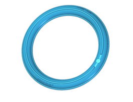 Rucan Sky Rings Azul Grande - Juguete de caucho natural para perros medianos y grandes, resistente y duradero, 19cm