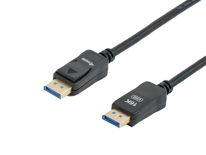 Equip 119271 Cable DisplayPort 2.1 Macho a Macho 1 m Negro - 16K 60Hz, 40 Gbps, Compatible HDR, HDCP 2.3 y DSC