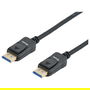 EQUIP Cable DisplayPort 2.1 119271, 1m, Macho a Macho, Negro, Soporta 16K/60Hz y 40Gbps