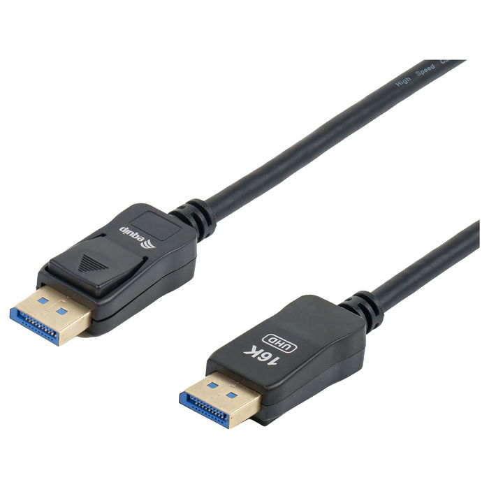 EQUIP Cable DisplayPort 2.1 119271, 1m, Macho a Macho, Negro, Soporta 16K/60Hz y 40Gbps