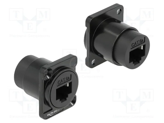 DeLOCK Módulo Tipo D RJ45 Cat.6A Hembra a Hembra Negro DeLOCK Módulo Tipo D RJ45 Cat.6A Hembra a Hembra Negro
