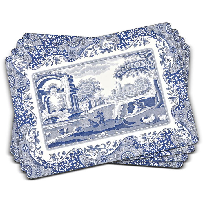 Spode Blue Italian Set de 4 Individuales de Corcho 40,1x29 cm Spode Blue Italian Set de 4 Individuales de Corcho 40,1x29 cm