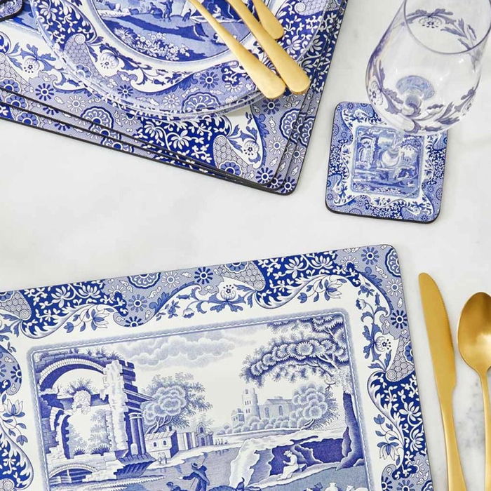 Spode Blue Italian Set de 4 Individuales de Corcho 40,1x29 cm Spode Blue Italian Set de 4 Individuales de Corcho 40,1x29 cm
