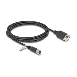 DeLOCK Cable Ethernet M12 X-codificado 8 pines hembra a RJ45 hembra 3 m Negro