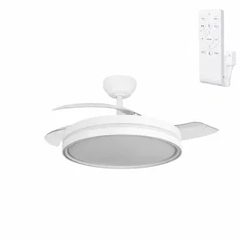 Ventilador DC Blanco 3 Aspas 6 Velocidades 60W 6980lm 3500-4000-6500k Verano-Invierno 107cm